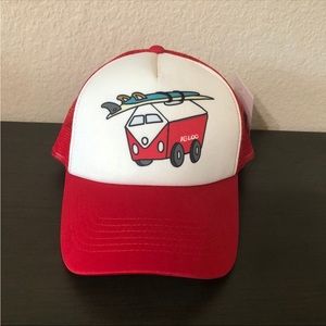 Igloo Cooler Trucker Hat Baseball Cap Red White Surfboard Snapback Retro NWT